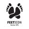 Feet icon relax logo symbol rest lie