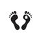 Feet label dead body symbol vector