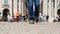 Feet of male tourist walking to camera, active person traveling around world