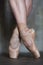 Feet of prima ballerina