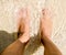 Feet sand sea and me
