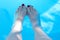 Feet underwater