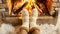 Feet of Unrecognizable Woman in Woollen Socks by the Fireplace - Generative Ai