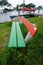 Fehmarn, Germany - 05/25/2020: The Landscape Of Fehmarn - Colorful Bench At The Harbour Of Orth