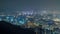 Fei ngo shan Kowloon Peak night timelapse Hong Kong cityscape skyline.