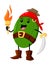 Feijoa fruit pirate corsair character with sword