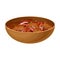 Feijoada or Stew of Beans and Beef as Brazilian Cuisine Dish Vector Illustration