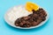 Feijoada typical Brazilian food. Traditional Brazilian food made with black beans.