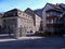 Feldkirch, Austria, February 26, 2019 Little square in the city center