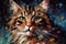 Feline Beauty: Acrylic Portrait of a Cat for Posters and Wall Art.