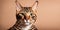 Feline elegance: Cat over a solid background, adorable and photogenic