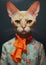 Feline Fashion: An Anthropomorphic Female Kitten\\\'s Stylish Museu