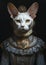 Feline Fashion: A Regal Kitty in Modern Geisha Attire at the Mus