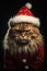 Feline Festive Fury: The Contrasting Emotions of a Christmas Cat