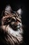 The Feline Majesty: An Intricately Detailed and Beautifully Lit Portrait of a Maine Coon Cat Generative AI