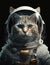 Feline in Space, A Cute and Curious Cat\\\'s Extraordinary Expedition, generative ai