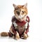 Feline Superhero: Cat in Iron Man Mark XLVI Armor for Magazine Cover.