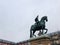 Felipe II statue in Plaza Mayor.