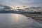 Felixstowe seafront with beautiful cloudy sky