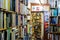 Felixstowe Suffolk UK September 17 2021: The inside of a popular secondhand bookshop with shelves overflowing with books for sale