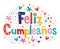 Feliz Cumpleanos - Happy Birthday in Spanish text
