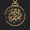 Feliz Natal portuguese Merry Christmas lettering. Vector illustration.