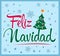 Feliz Navidad - Merry Christmas spanish text