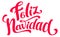 Feliz Navidad ornate text lettering translation spanish merry christmas