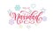 Feliz Navidad Spanish Merry Christmas calligraphy font embroidery decoration for holiday greeting card design. Vector Christmas de