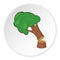 Felled tree icon, cartoon style