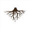 Felled trees root icon logo