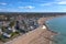 Felpham Village coastline aerial view