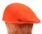 Felt orange flat cap