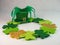 Felt shamrock four leaf clover ring with a green polka dot leprechaun hat for St. Patrickâ€™s Day Irish holiday