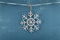 Felt Snowflake Ornament Centered on Ribbon