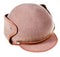 Felt soft hat ushanka with cap peak