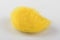 Felt wool egg yolk yellow color swatch. Shallow depth of field.