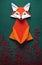 Felted fox portrait