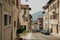 Feltre, Italy - nov, 2021 Street view of the Feltre town in the province of Belluno in Veneto, northern Italy