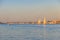 Felucca boats sailing on Nile river in Luxor, Egypt. Traditional Egyptian sailing boats