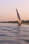 Felucca sailing on river Nile
