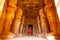 Female in Abu Simbel Temple in southern Egypt next to Lake Nasser