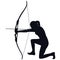 Female archer with bow and arrow