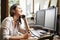 Female Architect Working At Desk On Computer