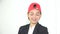 Female Asian Wearing Red Baseball Hat