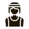 Female Athlete Sportsman Icon Vector Glyph Illustration