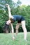 Female athlete training on camaldoli park