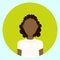 Female Avatar Profile Icon Round African American Woman Face