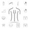 female back shoulder icon. Detailed set of human body part icons. Premium quality graphic design. One of the collection icons for