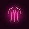 female back shoulder neon icon. Elements of body parts set. Simple icon for websites, web design, mobile app, info graphics